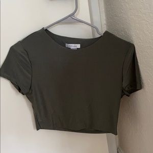 Army Green Crop Top